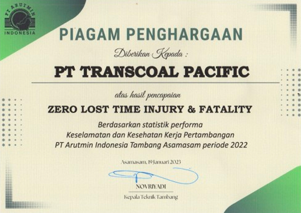 2023 – Piagam Penghargaan Zero LTI & Fatalitiy207